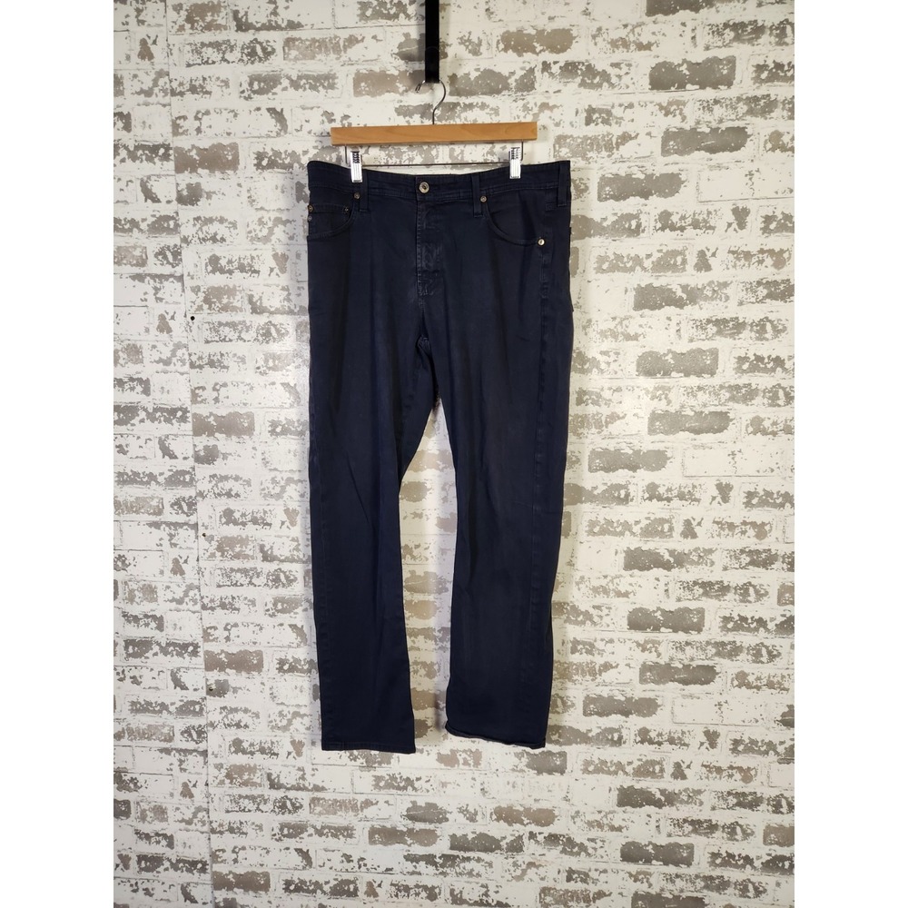 AG Adriano Goldschmied Jeans Mens 36X32 Black The Everett Slim Straight Preppy
